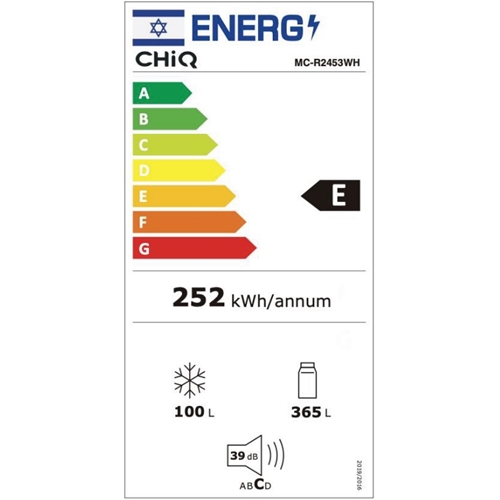 מקרר מקפיא עליון 465 ליטר דגם CHiQ MC-R2453WH לבן