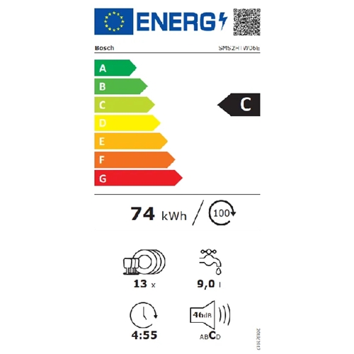 מדיח כלים רחב 60 ס"מ דגם BOSCH SMS2HTW06E בוש לבן