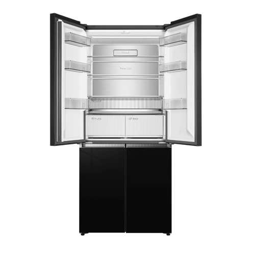 מקרר 4 דלתות 521 ליטר TCL C635CDBG זכוכית שחורה