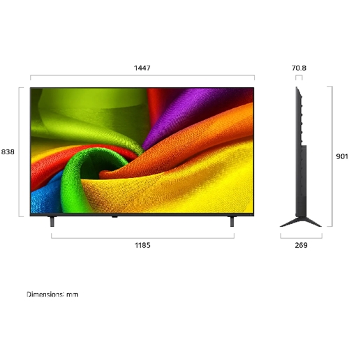 טלוויזיה חכמה "65 LG 65NU840B6LA NANO UHD AI 4K