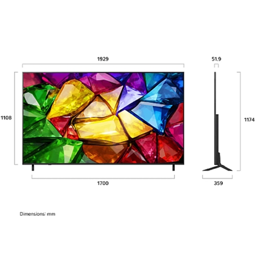 טלוויזיה חכמה "86 LG 86MRGB85B6CMini RGB evo AI 4K