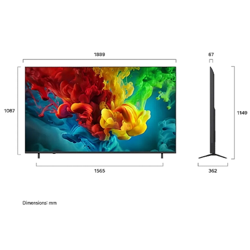 טלוויזיה חכמה "85 LG 85QNED84B6T 4K evo AI MiniLED