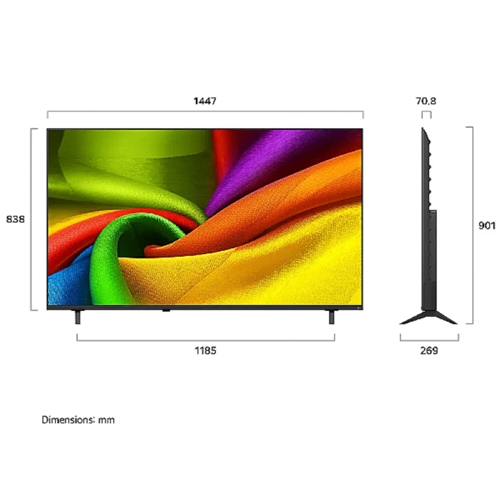 טלוויזיה חכמה "65 LG 65NU850B6LA 4K NANO UHD AI