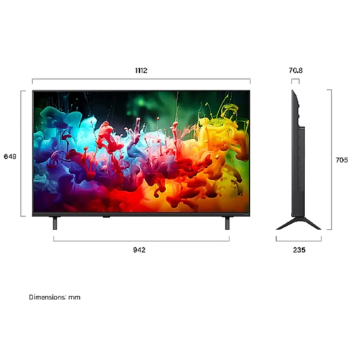 טלוויזיה חכמה 50 LG 50QNED70B 4K AI QNED70 MiniLED