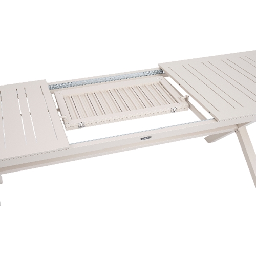 שולחן רוטרדאם מאלומיניום פסים מוקה נפתח ל 2.97 מטר