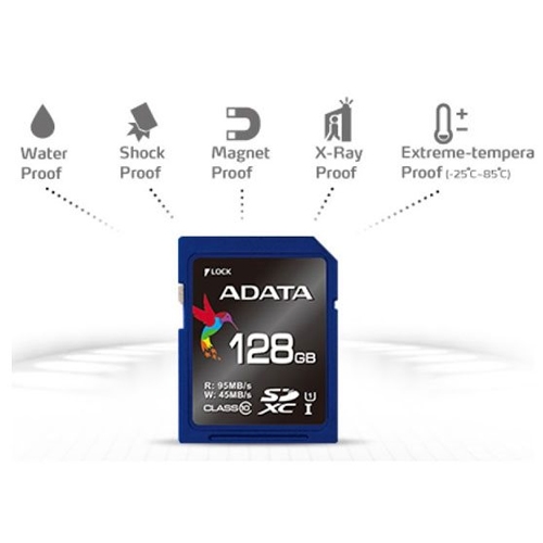 כרטיס זיכרון מבית ADATA מסדרת SDXC בנפח 128GB