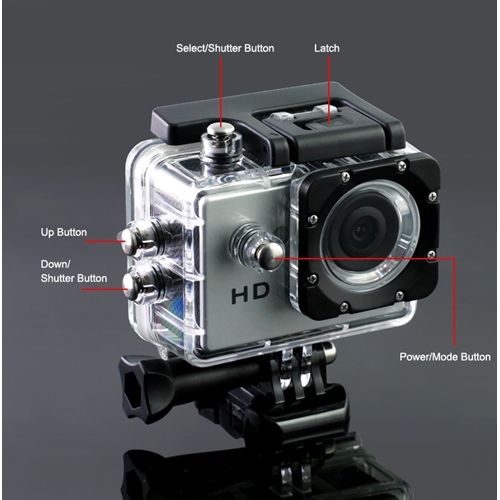 מצלמת וידאו FULL HD לצילום ספורט ואקסטרים + 16GB