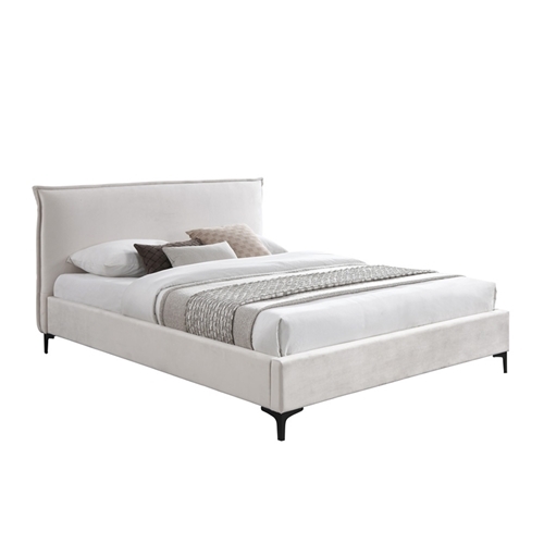 מיטה זוגית מרופדת בד קטיפתי גם ספייס HOME DECOR