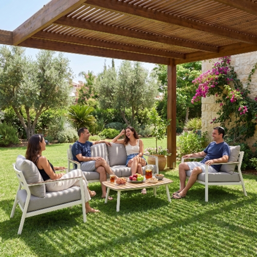 מערכת ישיבה מאלומיניום דגם אולבני Australia Garden