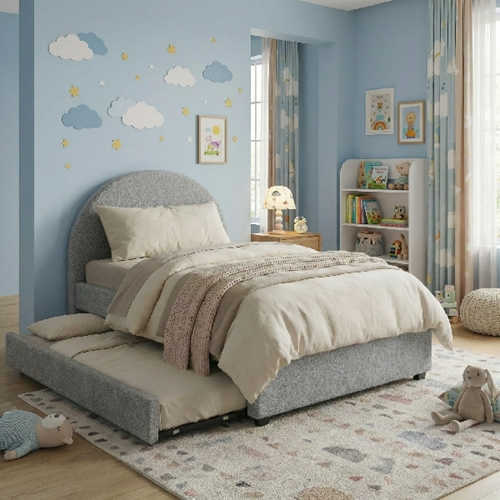 מיטת יחיד 90×190 דגם פטיו אפור HOME DECOR