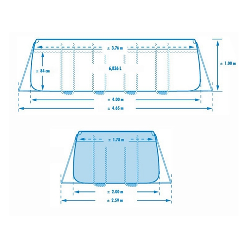 בריכה אולטרה מלבנית 400X200X100 ס"מ 26788 INTEX7