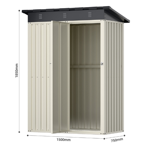 מחסן מתכת דגם SASS5 מידה Garden Top 0.75X1.50