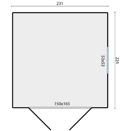 מחסן עץ 2.24X2.31 Hugo מטר Tuindeco