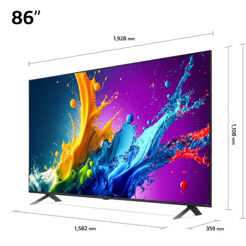 טלוויזיה חכמה "86 QNED 4K דגם LG 86QNED80T6B