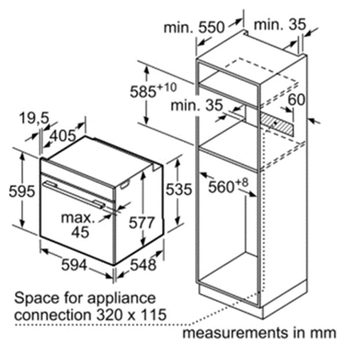 תנור משולב מיקרוגל 67 ליטר דגם SIEMENS HM736G1B1