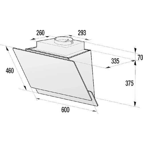 קולט אדים צמוד קיר 90 ס"מ Gorenje WHI949EXBG