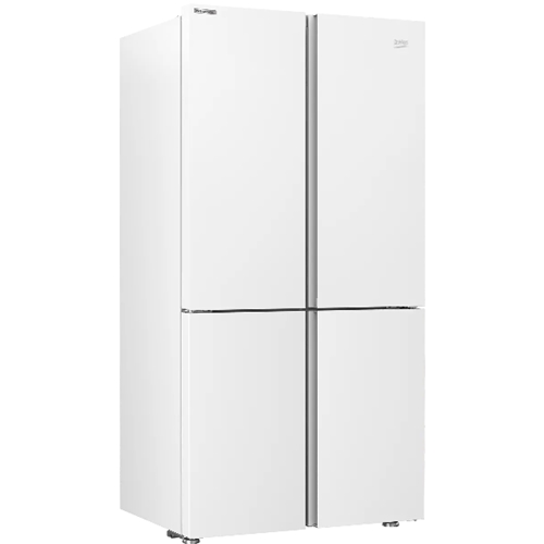 מקרר 4 דלתות 572 ליטר BEKO GN1406223GW זכוכית לבנה
