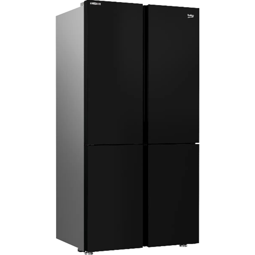 מקרר 4 דלתות 572 ל' BEKO GN1406223GW זכוכית שחורה