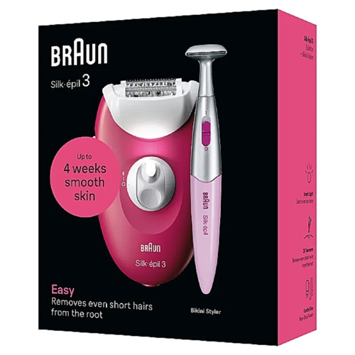 מכשיר להסרת שיער דגם Braun Silk Epil 3 בראון