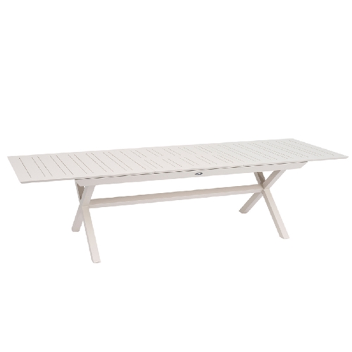 שולחן רוטרדאם מאלומיניום פסים מוקה נפתח ל 2.97 מטר