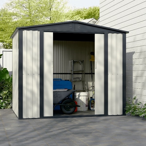 מחסן מתכת פרמיום דגם Garden Top 2.40X1.80 DS3