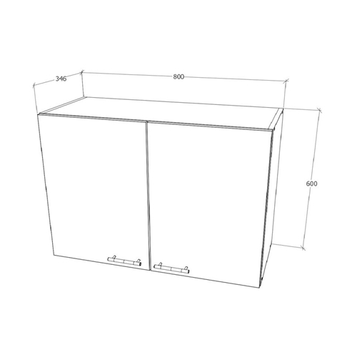 ארון שירות עליון תלוי מליבו גוון אלון TUDO DESIGN