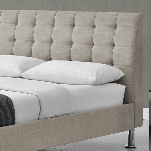מיטה זוגית מעוצבת בריפוד בד HOME DECOR דגם דרבי