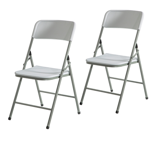 זוג כיסאות פלסטיק משולב מתכת מתקפל HD מבית שזר