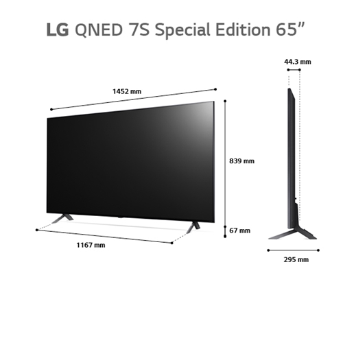 טלוויזיה חכמה 65 אינץ' דגם LG 65QNED7S6QA