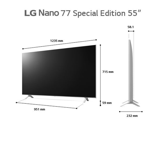 טלוויזיה "55 LG 4K Ultra Direct LED 55NANO776QA