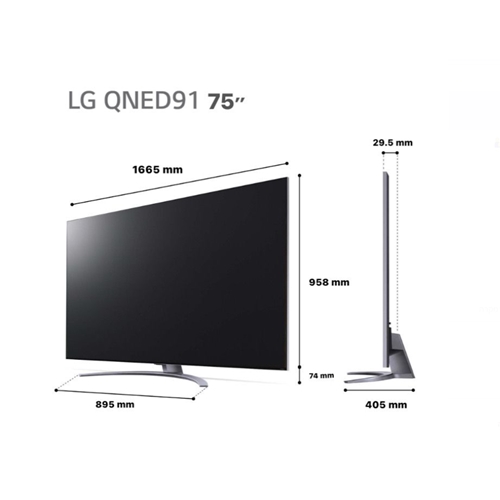מסך טלוויזיה "75 75QNED916QA  MiniLED LG QNED 4K