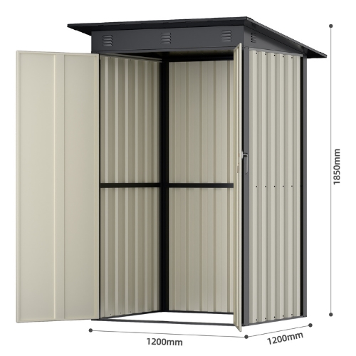 מחסן מתכת דגם SASS4 מידה Garden Top 1.20X1.20