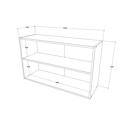 ארון שירות עליון ברוחב 1 מטר דגם סיני TUDO DESIGN