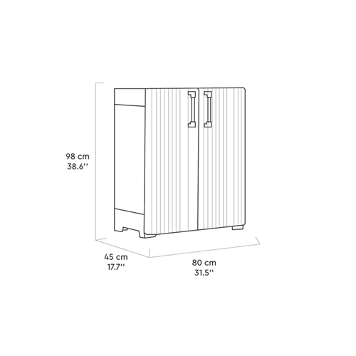 ארון שרות דגם גרוב נמוך Groove cabinet מבית כתר