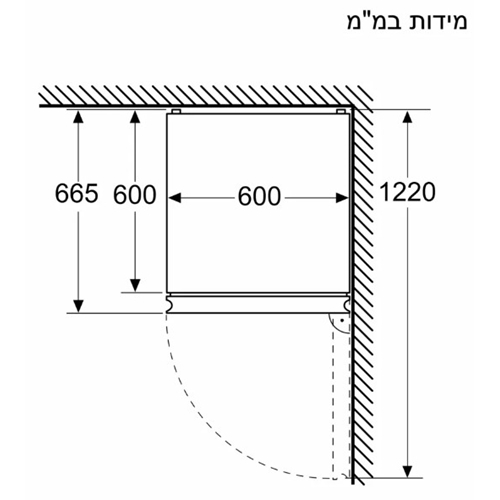 מקרר 363 ליטר מקפיא תחתון דגם SIEMENS KG39NXXCF