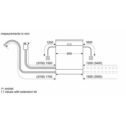 מדיח כלים רחב 60 ס"מ דגם SIEMENS SN23HI01BY