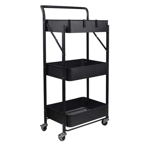 עגלת שירות מתכת מחוזק למטבח 3 קומות