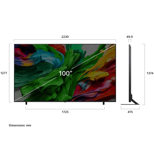 טלוויזיה חכמה "100 LG 100QNED86A6A 4K QNED evo AI