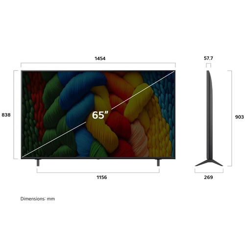 טלוויזיה חכמה "LG 65NANO80A6A 4K NanoCell AI 65