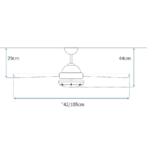 מאוורר תקרה "WESTINGHOUSE Capitol 42 שחור/דובדבן