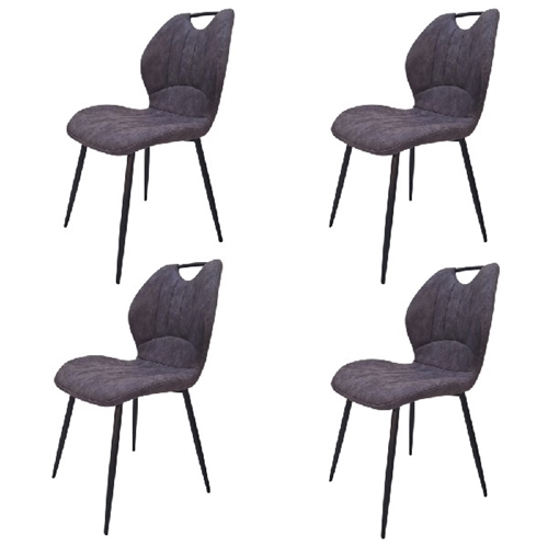 פינת אוכל עגולה מעץ + 4 כיסאות גורמה 1 קארין LEONA