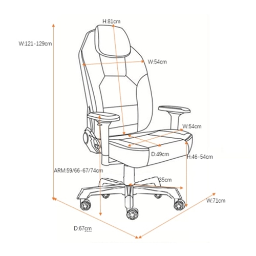 כיסא גיימינג ארגונומי מדגם גיים-מד
