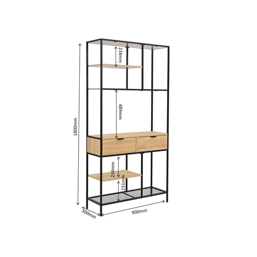 ספריה כוננית רוחב 90 ס"מ דגם דניאלה Tudo Design
