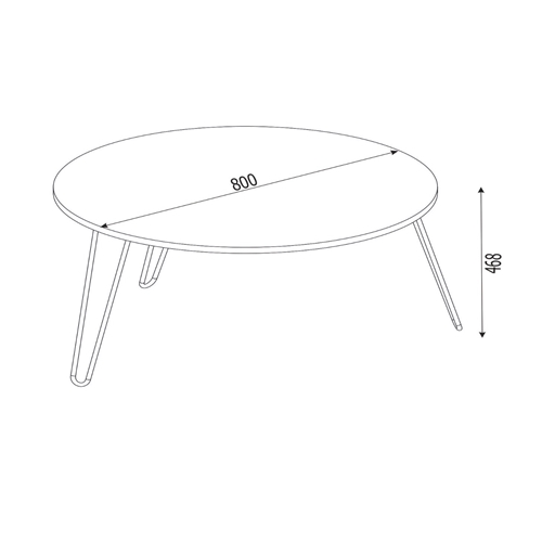 שולחן סלון עגול דגם ברן DE8035 מבית HOMAX