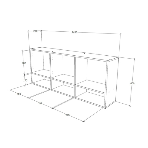 ארון שירות עליון 3 דלתות דגם אורביט TUDO DESIGN