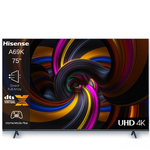 טלוויזיה חכמה "75 4K Smart TV דגם Hisense 75A69K