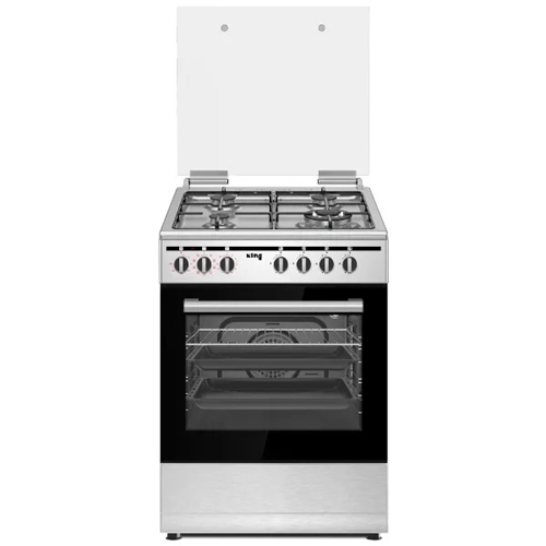 תנור משולב כיריים גז 56 ל' KING KFS-6060IX נירוסטה