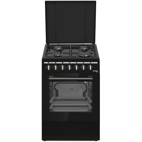 תנור משולב כיריים גז צר 50 ס"מ KING KFS-5055B שחור