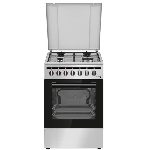 תנור משולב כיריים גז 50 ס"מ KING KFS-5055S נירוסטה