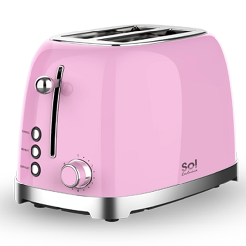 מצנם 2 פרוסות דגם SL-7201 סול SOL ורוד